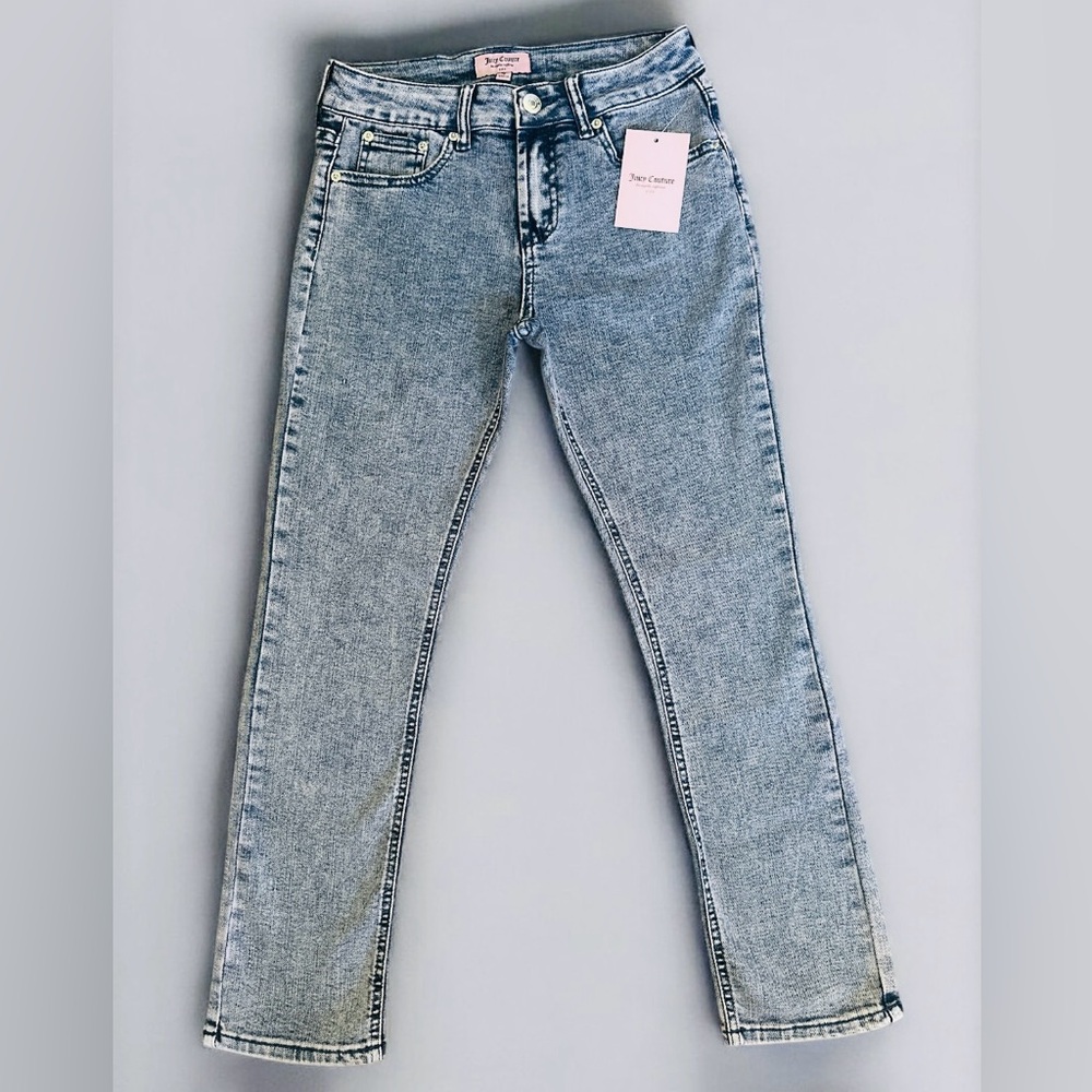 Kids Juicy Couture Pink Tint Straight Leg Jeans Girls Size 12 New With Tags